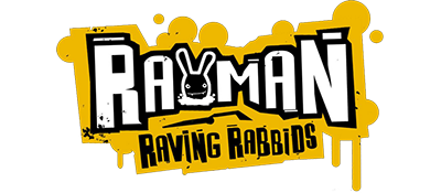 Rayman Raving Rabbids title screen for Nintendo DS